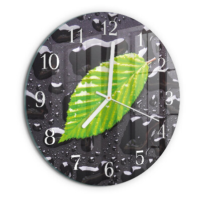 Orologio rotondo Foglio