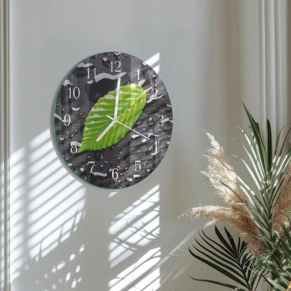 Orologio rotondo Foglio
