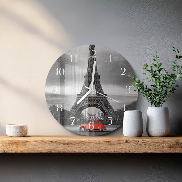 Orologio rotondo Auto della Torre Eiffel
