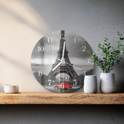 Orologio rotondo Auto della Torre Eiffel