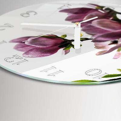 Orologio rotondo Fiore di magnolia