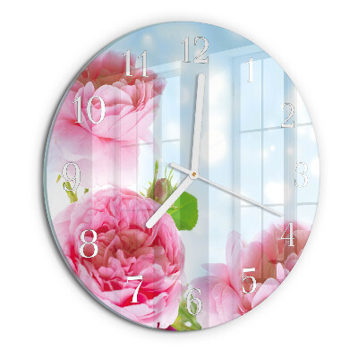 Orologio rotondo Peonie