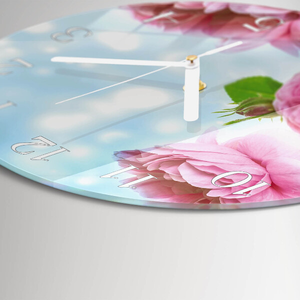 Orologio rotondo Peonie