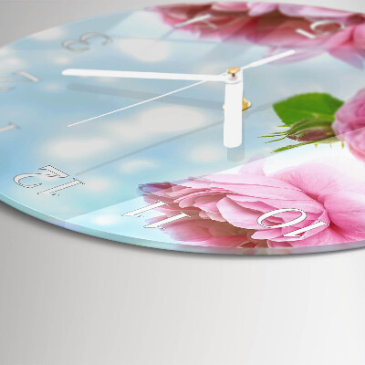 Orologio rotondo Peonie