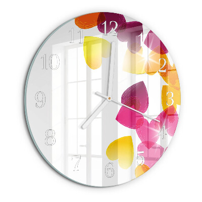 Orologio rotondo Cuori colorati