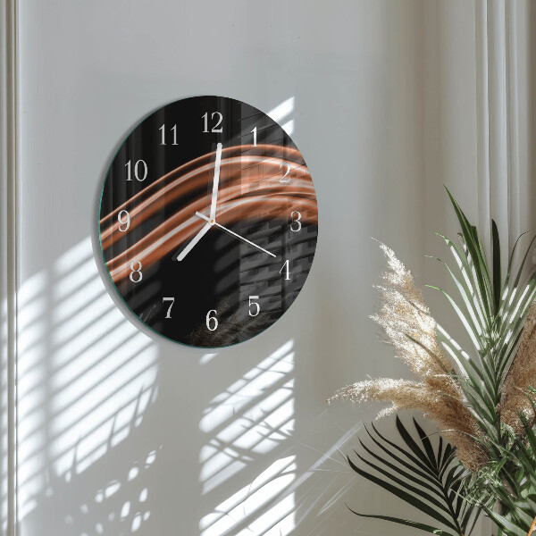 Orologio rotondo Linee astratte