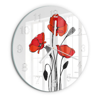 Orologio rotondo Papavero