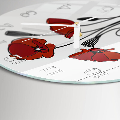 Orologio rotondo Papavero