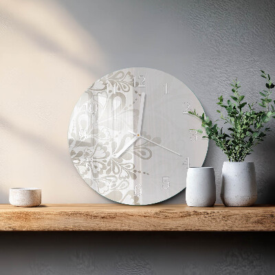 Orologio rotondo Arte floreale