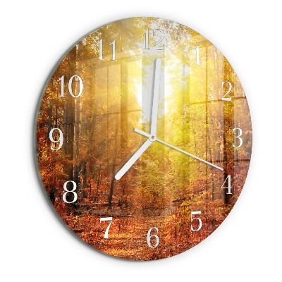 Orologio rotondo Foresta autunnale