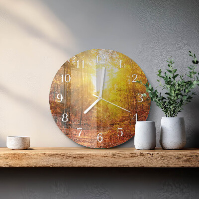 Orologio rotondo Foresta autunnale