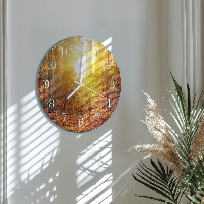 Orologio rotondo Foresta autunnale