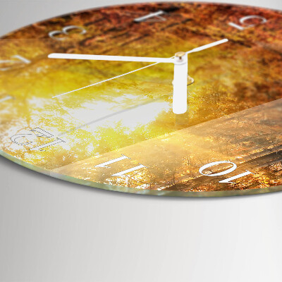Orologio rotondo Foresta autunnale