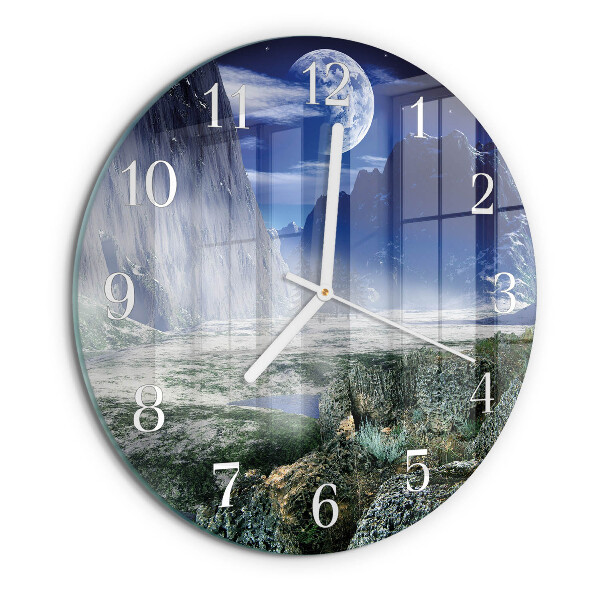 Orologio rotondo Montagne Luna