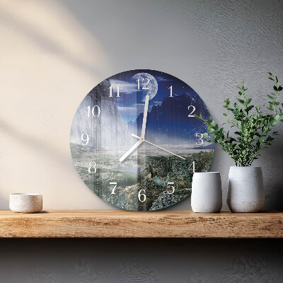 Orologio rotondo Montagne Luna