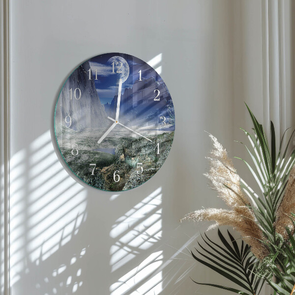 Orologio rotondo Montagne Luna