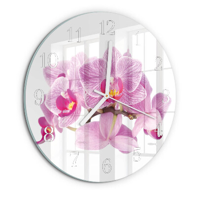 Orologio rotondo Orchidee