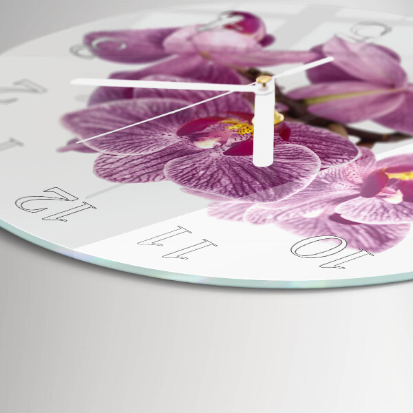 Orologio rotondo Orchidee