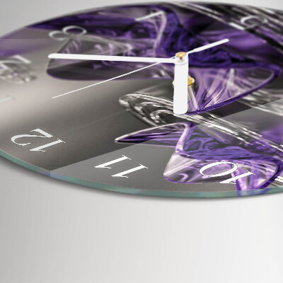 Orologio rotondo Fiori di vetro