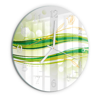 Orologio rotondo Linee astratte