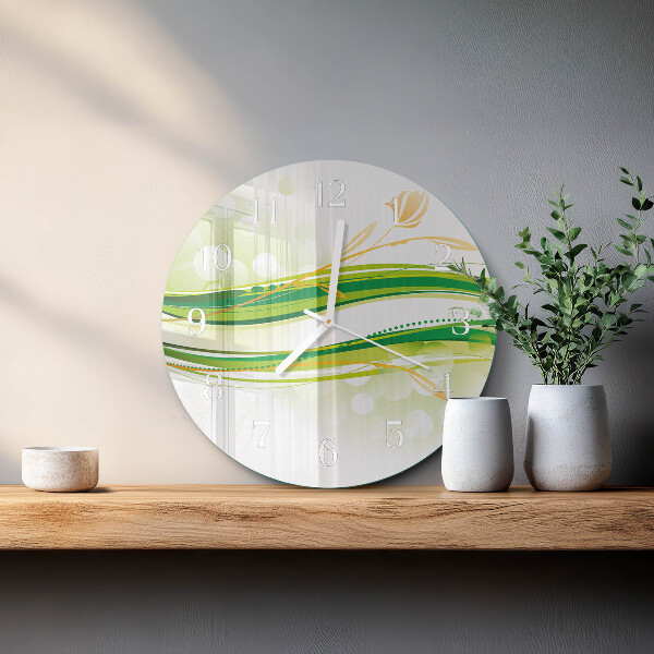 Orologio rotondo Linee astratte