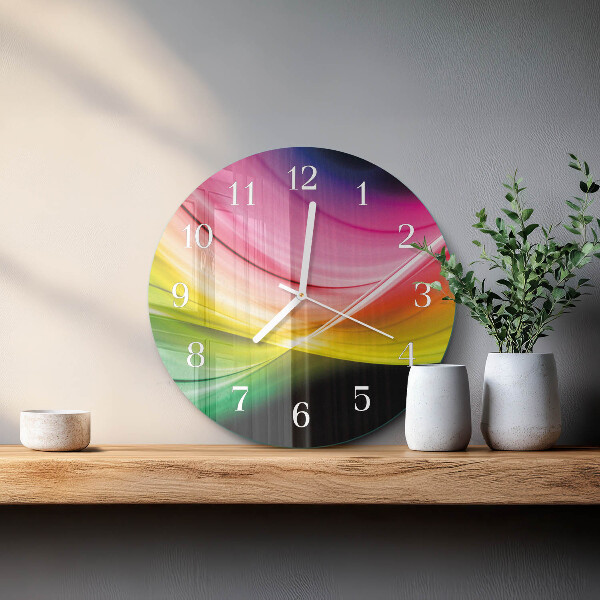 Orologio rotondo Linee astratte