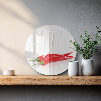 Orologio rotondo peperoncini