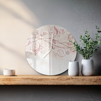 Orologio rotondo Arte floreale