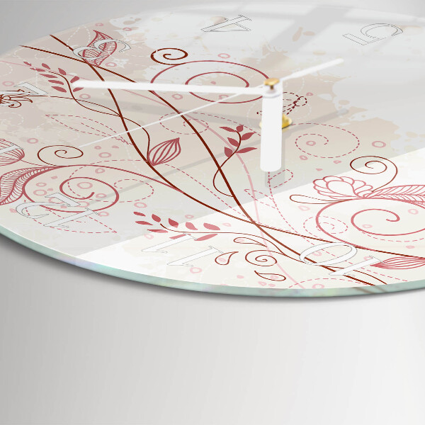 Orologio rotondo Arte floreale