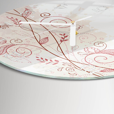 Orologio rotondo Arte floreale