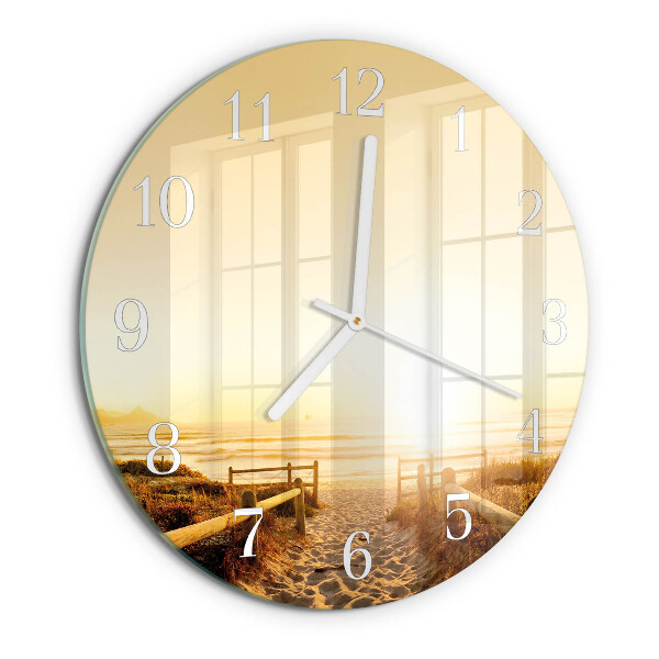 Orologio rotondo Sentiero lungo la spiaggia