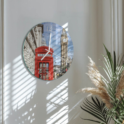 Orologio rotondo Cabina telefonica rossa
