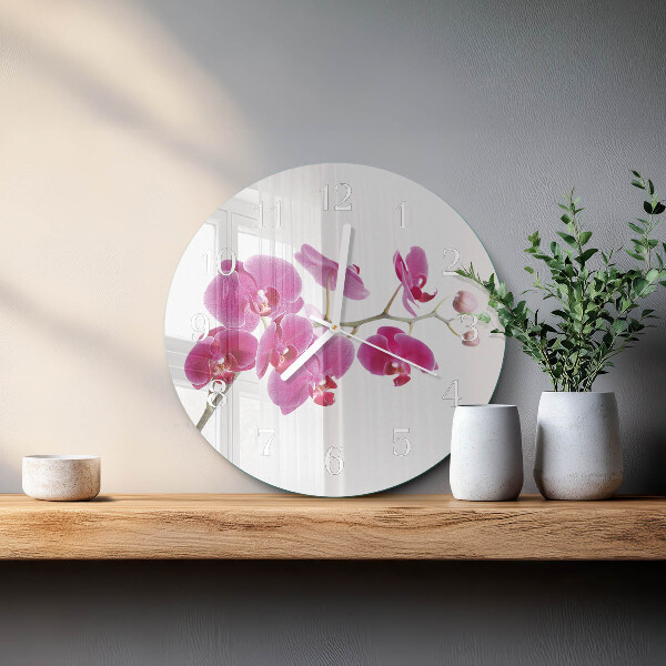 Orologio rotondo Orchidea