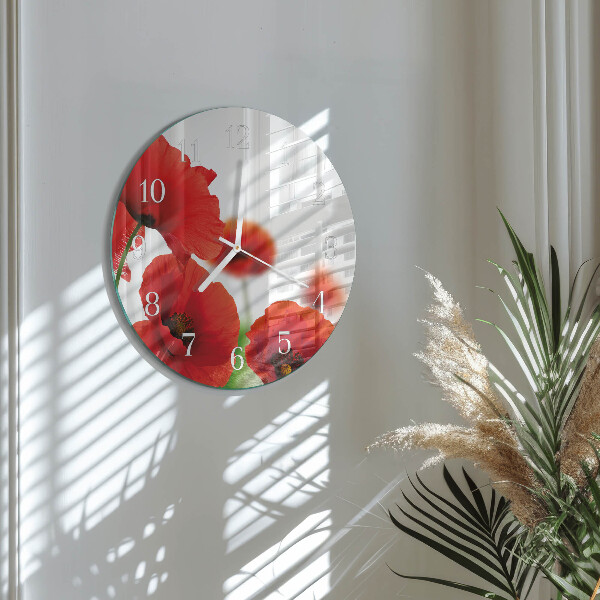 Orologio rotondo Papaveri