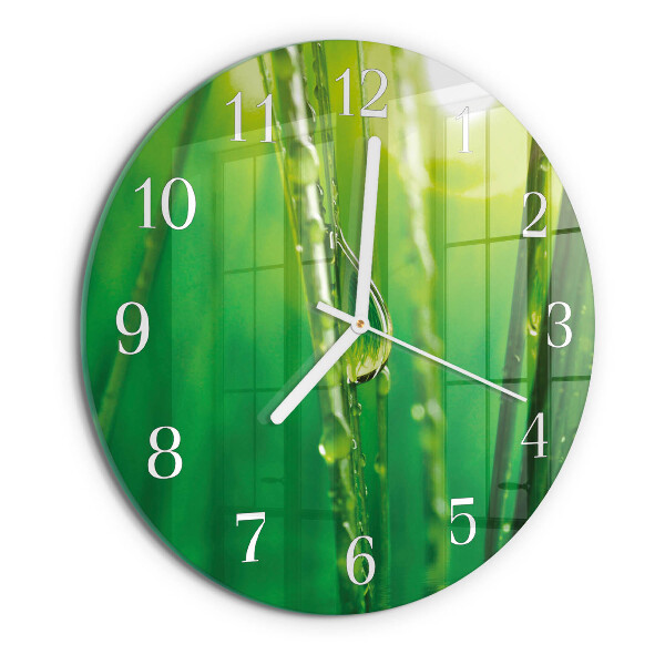 Orologio rotondo Gocce d'erba