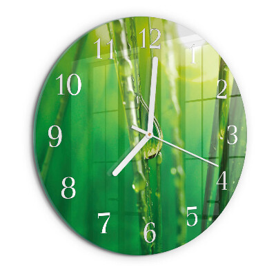 Orologio rotondo Gocce d'erba