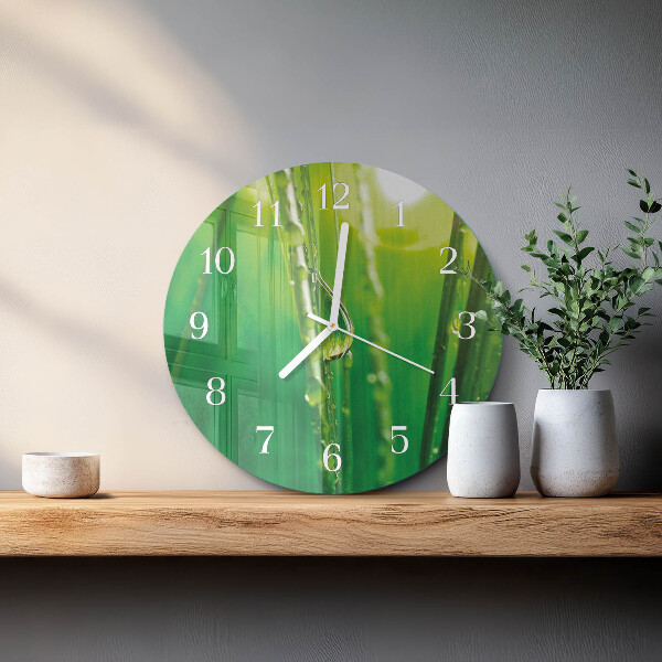 Orologio rotondo Gocce d'erba