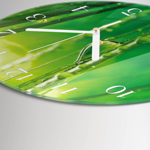 Orologio rotondo Gocce d'erba