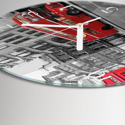 Orologio rotondo Autobus Rosso