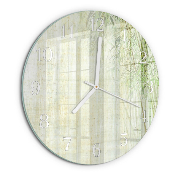 Orologio rotondo Pianta di bambù