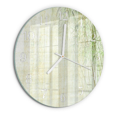 Orologio rotondo Pianta di bambù