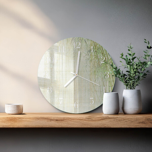 Orologio rotondo Pianta di bambù