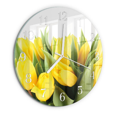 Orologio rotondo Fiori di tulipano