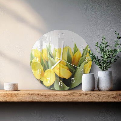 Orologio rotondo Fiori di tulipano