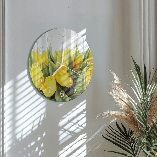 Orologio rotondo Fiori di tulipano