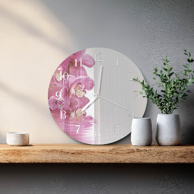 Orologio rotondo Orchidea