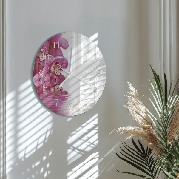 Orologio rotondo Orchidea