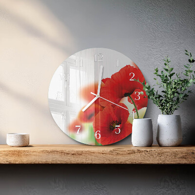 Orologio rotondo Papaveri