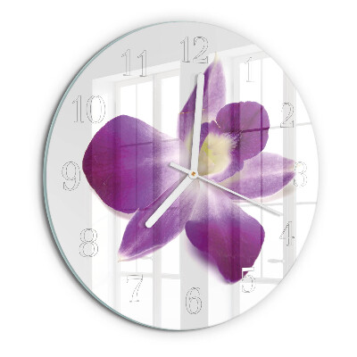 Orologio rotondo Fiore di orchidea