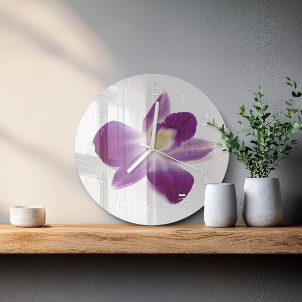 Orologio rotondo Fiore di orchidea